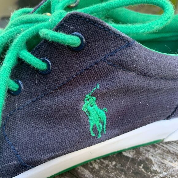 Polo by Ralph Lauren navy blue canvas shoe Mens 7 - Picture 6 of 8
